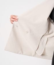 F1DFA30230 MK MICHEL KLEIN(小さいサイズ)(メゾン ドゥ サンク) 【小さいサイズ】リネンライク ダブルブレストジャケット/洗える グレージュ