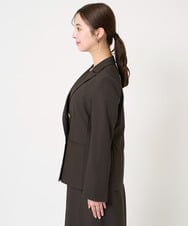 F1DFA30230 MK MICHEL KLEIN(小さいサイズ)(メゾン ドゥ サンク) 【小さいサイズ】リネンライク ダブルブレストジャケット/洗える グレージュ