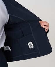 F1DFD10230 MK MICHEL KLEIN(小さいサイズ)(メゾン ドゥ サンク) 【小さいサイズ】ダブルクロス カラーレスジャケット/セットアップ対応/洗える グレイッシュラベンダー