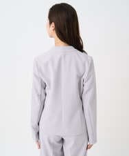 F1DFD10230 MK MICHEL KLEIN(小さいサイズ)(メゾン ドゥ サンク) 【小さいサイズ】ダブルクロス カラーレスジャケット/セットアップ対応/洗える グレイッシュラベンダー