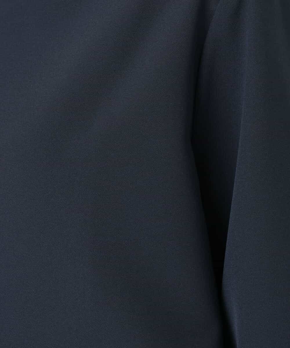 F1DFD11230 MK MICHEL KLEIN(小さいサイズ)(メゾン ドゥ サンク) 【小さいサイズ】ダブルクロス テントラインノーカラージャケット/セットアップ対応/防シワ/ストレッチ/洗える グレージュ