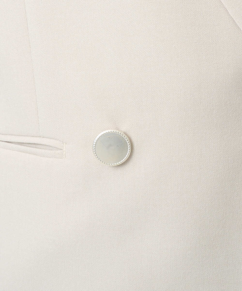 F1DFD15230 MK MICHEL KLEIN(小さいサイズ)(メゾン ドゥ サンク) 【小さいサイズ】ダブルブレストジャケット/洗える ベージュ