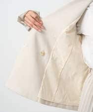 F1DFD15230 MK MICHEL KLEIN(小さいサイズ)(メゾン ドゥ サンク) 【小さいサイズ】ダブルブレストジャケット/洗える ベージュ