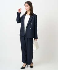 F1DFD15230 MK MICHEL KLEIN(小さいサイズ)(メゾン ドゥ サンク) 【小さいサイズ】ダブルブレストジャケット/洗える ベージュ