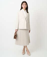 F1DFD15230 MK MICHEL KLEIN(小さいサイズ)(メゾン ドゥ サンク) 【小さいサイズ】ダブルブレストジャケット/洗える ベージュ