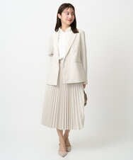 F1DFD15230 MK MICHEL KLEIN(小さいサイズ)(メゾン ドゥ サンク) 【小さいサイズ】ダブルブレストジャケット/洗える ベージュ