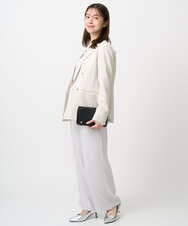 F1DFD15230 MK MICHEL KLEIN(小さいサイズ)(メゾン ドゥ サンク) 【小さいサイズ】ダブルブレストジャケット/洗える ベージュ