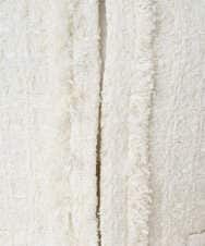 F1DFD65330 MK MICHEL KLEIN(小さいサイズ)(メゾン ドゥ サンク) 【小さいサイズ】ノーカラーファンシーツイードジャケット/セットアップ対応/洗える アイボリー