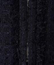 F1DFD65330 MK MICHEL KLEIN(小さいサイズ)(メゾン ドゥ サンク) 【小さいサイズ】ノーカラーファンシーツイードジャケット/セットアップ対応/洗える アイボリー