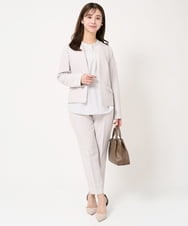 F1DFV10210 MK MICHEL KLEIN(小さいサイズ)(メゾン ドゥ サンク) 【小さいサイズ】カラーレスジャケット/制菌加工/洗える ネイビー
