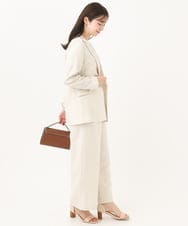 F1DGA48210 MK MICHEL KLEIN(小さいサイズ)(メゾン ドゥ サンク) 【小さいサイズ】リネン混テーラードジャケット/洗える ベージュ