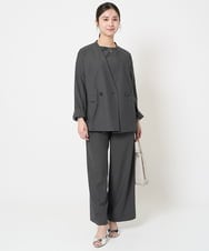 F1DGA55230 MK MICHEL KLEIN(小さいサイズ)(メゾン ドゥ サンク) 【小さいサイズ】カラーレスストレッチジャケット/洗える ダークグレー
