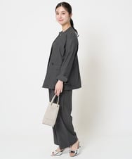 F1DGA55230 MK MICHEL KLEIN(小さいサイズ)(メゾン ドゥ サンク) 【小さいサイズ】カラーレスストレッチジャケット/洗える ダークグレー