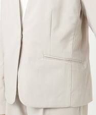 F1DGD33230 MK MICHEL KLEIN(小さいサイズ)(メゾン ドゥ サンク) 【小さいサイズ】ドライタッチストレッチ カラーレスジャケット/イージーケア/洗濯機で洗える グレージュ