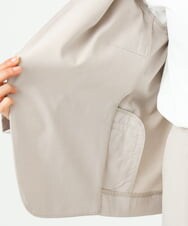 F1DGD33230 MK MICHEL KLEIN(小さいサイズ)(メゾン ドゥ サンク) 【小さいサイズ】ドライタッチストレッチ カラーレスジャケット/イージーケア/洗濯機で洗える グレージュ
