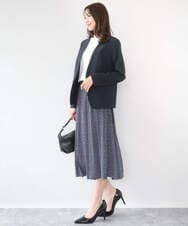 F1DGD33230 MK MICHEL KLEIN(小さいサイズ)(メゾン ドゥ サンク) 【小さいサイズ】ドライタッチストレッチ カラーレスジャケット/イージーケア/洗濯機で洗える グレージュ