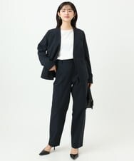 F1DGD33230 MK MICHEL KLEIN(小さいサイズ)(メゾン ドゥ サンク) 【小さいサイズ】ドライタッチストレッチ カラーレスジャケット/イージーケア/洗濯機で洗える グレージュ