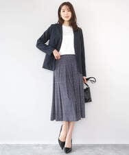 F1DGD33230 MK MICHEL KLEIN(小さいサイズ)(メゾン ドゥ サンク) 【小さいサイズ】ドライタッチストレッチ カラーレスジャケット/イージーケア/洗濯機で洗える グレージュ