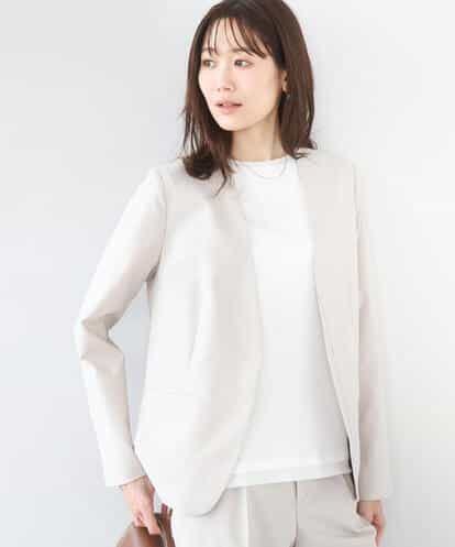 F1DGD33230 MK MICHEL KLEIN(小さいサイズ) 【小さいサイズ】ドライタッチストレッチ カラーレスジャケット/イージーケア/洗濯機で洗える