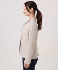 F1DGD33230 MK MICHEL KLEIN(小さいサイズ)(メゾン ドゥ サンク) 【小さいサイズ】ドライタッチストレッチ カラーレスジャケット/イージーケア/洗濯機で洗える グレージュ