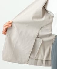 F1DGD34230 MK MICHEL KLEIN(小さいサイズ)(メゾン ドゥ サンク) 【小さいサイズ】ドライタッチストレッチ テーラードジャケット/イージーケア/洗濯機で洗える グレージュ