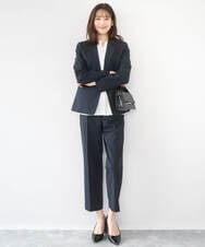 F1DGD34230 MK MICHEL KLEIN(小さいサイズ)(メゾン ドゥ サンク) 【小さいサイズ】ドライタッチストレッチ テーラードジャケット/イージーケア/洗濯機で洗える グレージュ