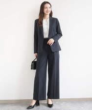 F1DGD34230 MK MICHEL KLEIN(小さいサイズ)(メゾン ドゥ サンク) 【小さいサイズ】ドライタッチストレッチ テーラードジャケット/イージーケア/洗濯機で洗える グレージュ