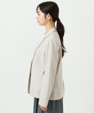 F1DGD34230 MK MICHEL KLEIN(小さいサイズ)(メゾン ドゥ サンク) 【小さいサイズ】ドライタッチストレッチ テーラードジャケット/イージーケア/洗濯機で洗える グレージュ