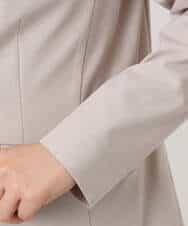 F1DGD34230 MK MICHEL KLEIN(小さいサイズ)(メゾン ドゥ サンク) 【小さいサイズ】ドライタッチストレッチ テーラードジャケット/イージーケア/洗濯機で洗える グレージュ