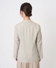 F1DGD46240 MK MICHEL KLEIN(小さいサイズ)(メゾン ドゥ サンク) 【小さいサイズ】バイオヴィンテージツイル ダブルブレストジャケット/接触冷感/UVカット/速乾/洗える グレージュ