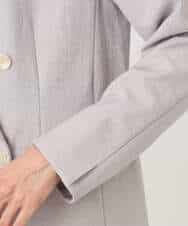 F1DGD46240 MK MICHEL KLEIN(小さいサイズ)(メゾン ドゥ サンク) 【小さいサイズ】バイオヴィンテージツイル ダブルブレストジャケット/接触冷感/UVカット/速乾/洗える グレージュ