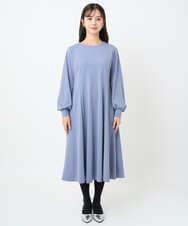 F1EAD40200 MK MICHEL KLEIN(小さいサイズ)(メゾン ドゥ サンク) 【小さいサイズ】ツイルジャージーワンピース/洗える グレイッシュブルー