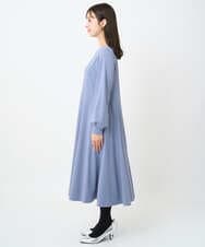 F1EAD40200 MK MICHEL KLEIN(小さいサイズ)(メゾン ドゥ サンク) 【小さいサイズ】ツイルジャージーワンピース/洗える グレイッシュブルー