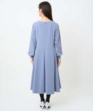 F1EAD40200 MK MICHEL KLEIN(小さいサイズ)(メゾン ドゥ サンク) 【小さいサイズ】ツイルジャージーワンピース/洗える グレイッシュブルー