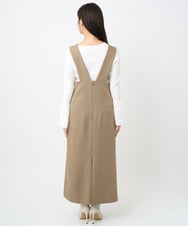 F1EAD41200 MK MICHEL KLEIN(小さいサイズ)(メゾン ドゥ サンク) 【小さいサイズ】ウールライクVネックジャンパースカート/洗える ベージュ