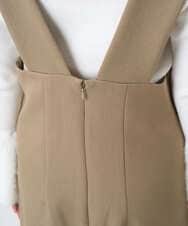 F1EAD41200 MK MICHEL KLEIN(小さいサイズ)(メゾン ドゥ サンク) 【小さいサイズ】ウールライクVネックジャンパースカート/洗える ベージュ