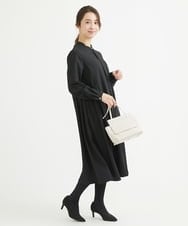 小さいサイズ】サイドタックツイルワンピース/洗える(ワンピース 小さいサイズ】サイドタックツイルワンピース/洗える(ワンピース