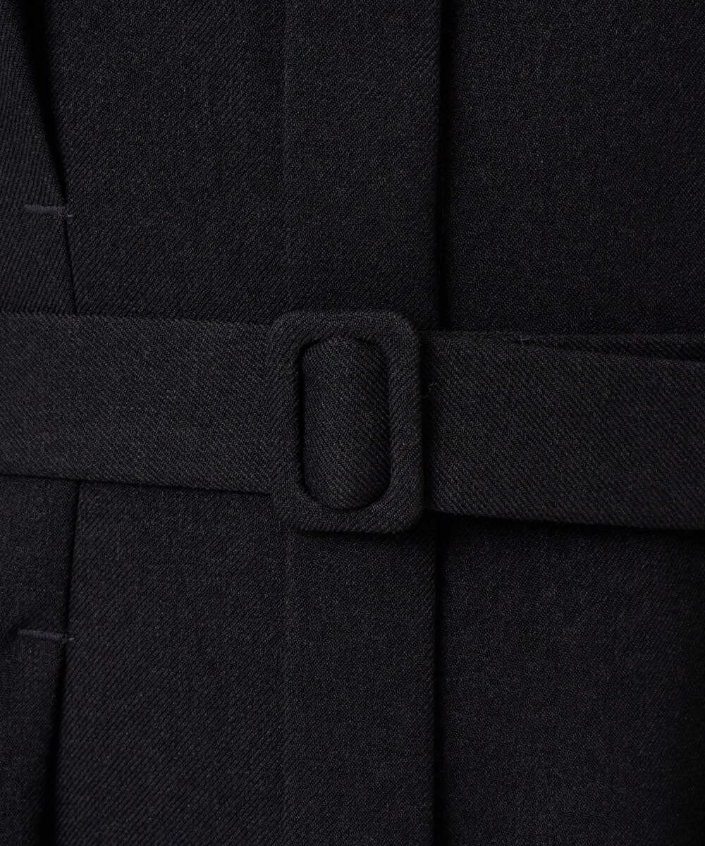 F1EBD57230 MK MICHEL KLEIN(小さいサイズ)(メゾン ドゥ サンク) 【小さいサイズ】ウエストタックデザインワンピース/洗濯機で洗える キャメル