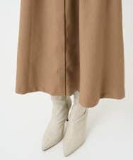 F1EBD57230 MK MICHEL KLEIN(小さいサイズ)(メゾン ドゥ サンク) 【小さいサイズ】ウエストタックデザインワンピース/洗濯機で洗える キャメル