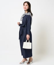 F1EGA31210 MK MICHEL KLEIN(小さいサイズ)(メゾン ドゥ サンク) 【小さいサイズ】デニムライク前開きワンピース/洗える ネイビー