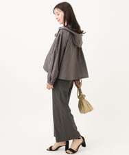 F1EGA45210 MK MICHEL KLEIN(小さいサイズ)(メゾン ドゥ サンク) 【小さいサイズ】リネンライクコンビネゾン/洗える チャコール