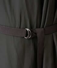 F1EGD26210 MK MICHEL KLEIN(小さいサイズ)(メゾン ドゥ サンク) 【小さいサイズ】サテンギャザーワンピース/洗える パープル