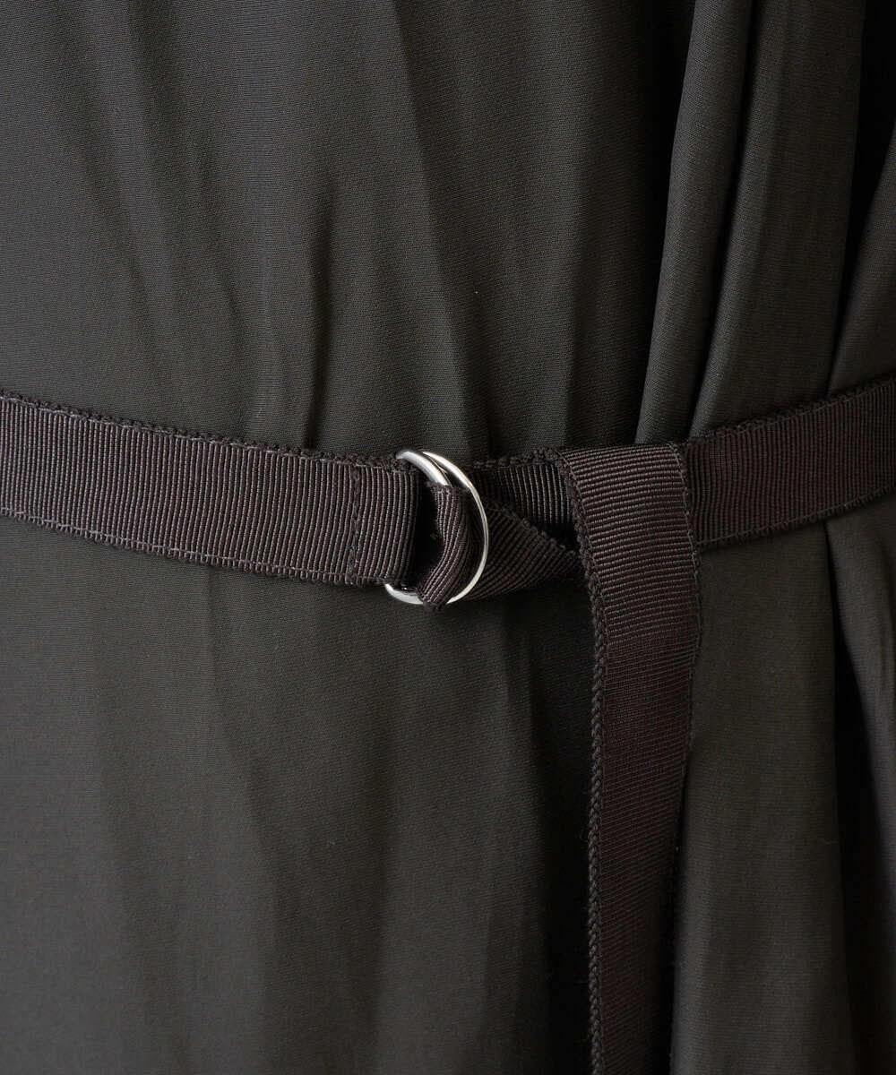 F1EGD26210 MK MICHEL KLEIN(小さいサイズ)(メゾン ドゥ サンク) 【小さいサイズ】サテンギャザーワンピース/洗える パープル