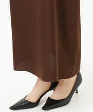 F1EGD37210 MK MICHEL KLEIN(小さいサイズ)(メゾン ドゥ サンク) 【小さいサイズ】サテンキャミワンピース/洗濯機で洗える ブラウン