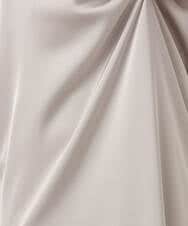 F1EGD37210 MK MICHEL KLEIN(小さいサイズ)(メゾン ドゥ サンク) 【小さいサイズ】サテンキャミワンピース/洗濯機で洗える ブラウン