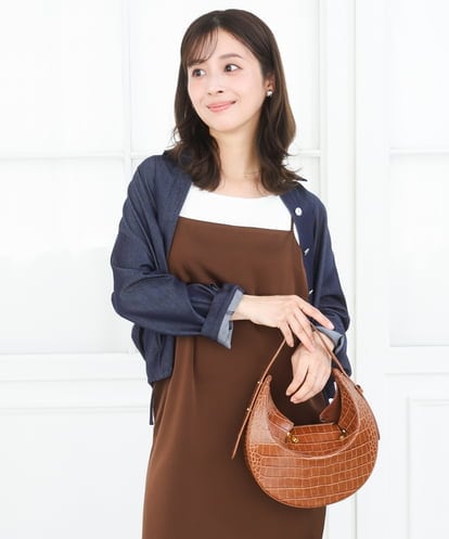 F1EGD37210 MK MICHEL KLEIN(小さいサイズ) 【小さいサイズ】サテンキャミワンピース/洗濯機で洗える