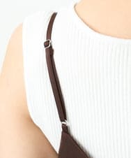 F1EGD37210 MK MICHEL KLEIN(小さいサイズ)(メゾン ドゥ サンク) 【小さいサイズ】サテンキャミワンピース/洗濯機で洗える ブラウン