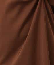 F1EGD37210 MK MICHEL KLEIN(小さいサイズ)(メゾン ドゥ サンク) 【小さいサイズ】サテンキャミワンピース/洗濯機で洗える ブラウン