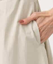 F1EGD40220 MK MICHEL KLEIN(小さいサイズ)(メゾン ドゥ サンク) 【小さいサイズ】ハーフスリーブ シャツワンピース/UVカット/洗える ベージュ