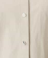 F1EGD40220 MK MICHEL KLEIN(小さいサイズ)(メゾン ドゥ サンク) 【小さいサイズ】ハーフスリーブ シャツワンピース/UVカット/洗える ベージュ